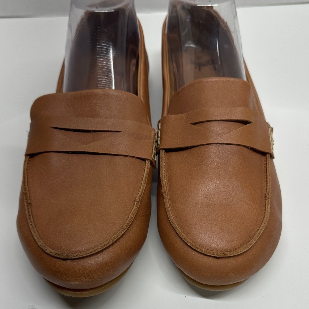 Beek Moorhen Leather Penny Loafers Slip On Shoes Honey Brown Womens Size 9.5 - Picture 2 of 12